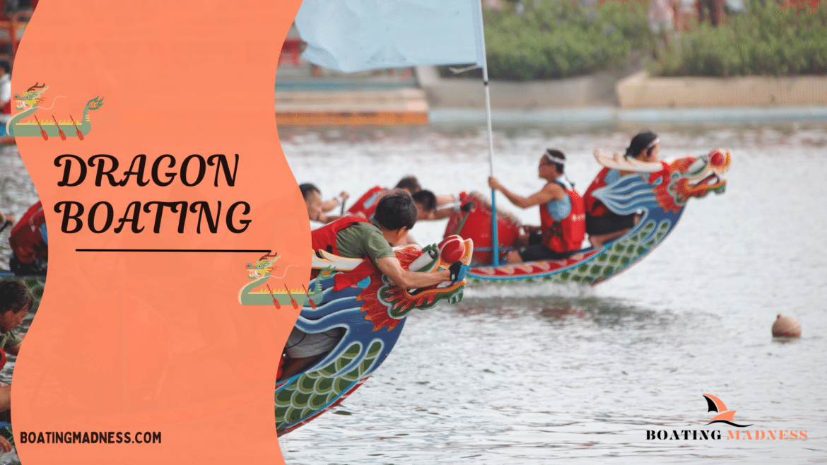 A view of people practicing dragon boating A view of people practicing dragon boating