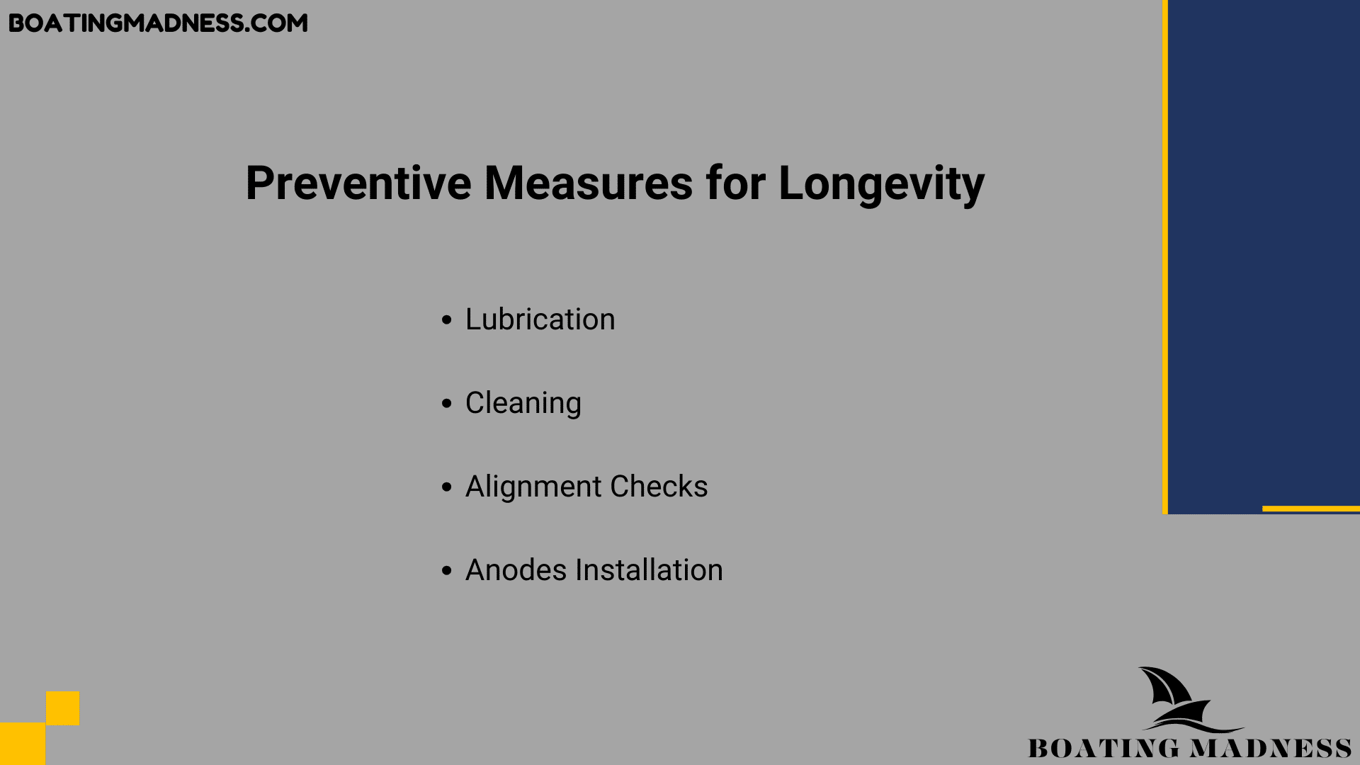 Preventive Measures for Longevity of boat bellows