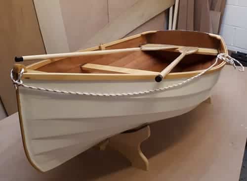 a small wooden boat