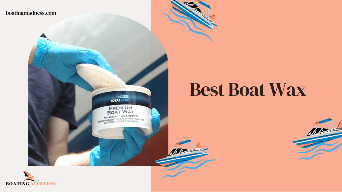 A view of a person holding the best boat wax A view of a person holding the best boat wax