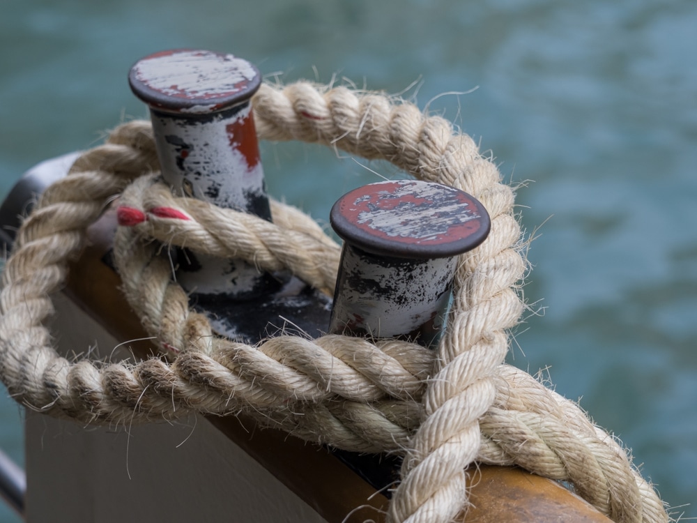 Close up Of Anchor Rope Against Blurred Background