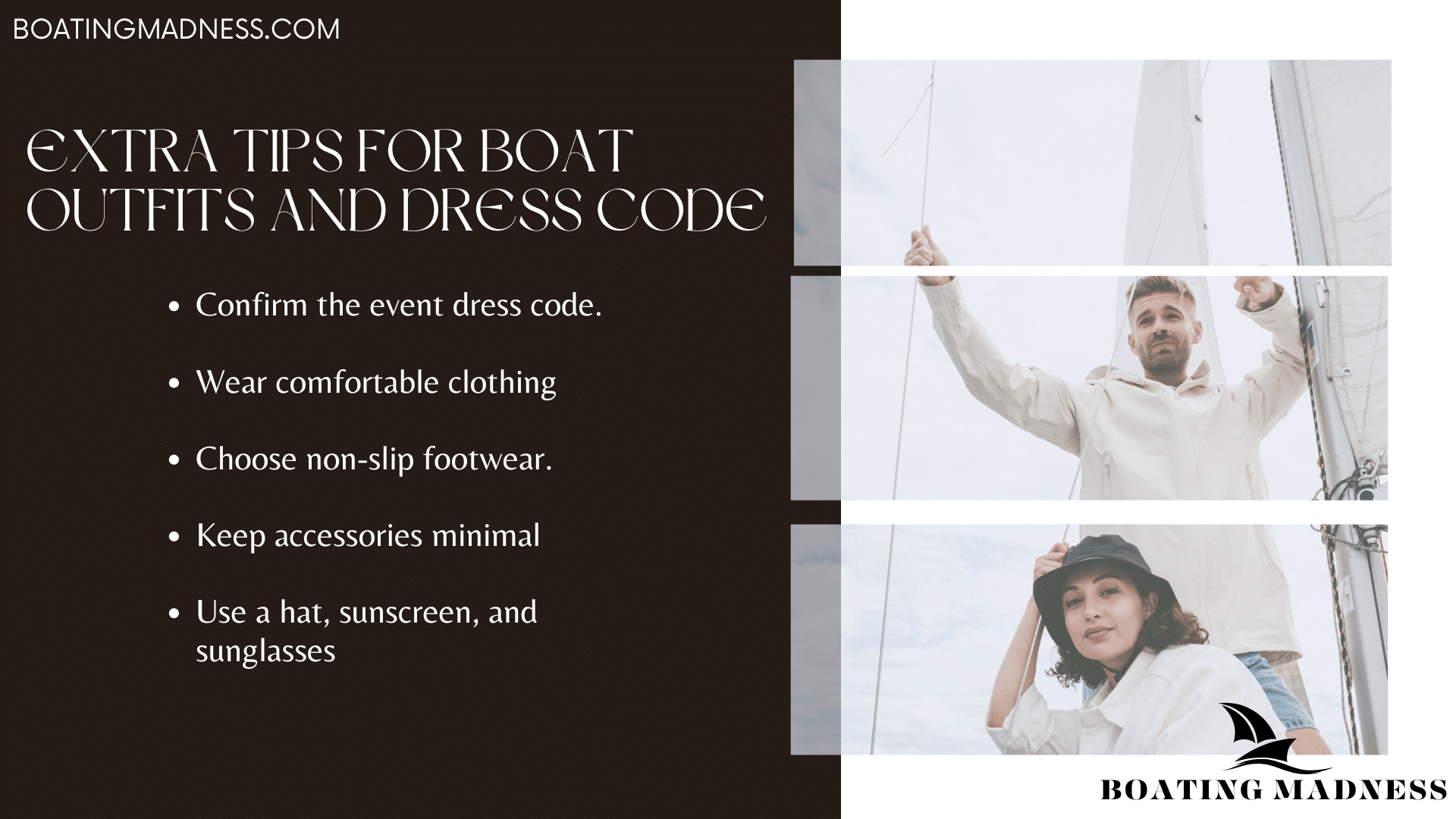 extra tips for boat outfit and dress codes