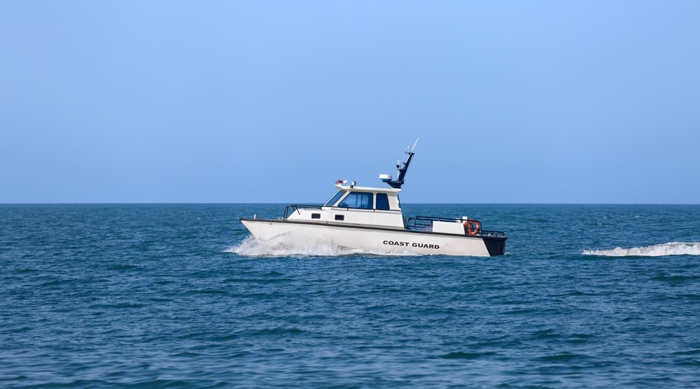 A view of a boat in sea