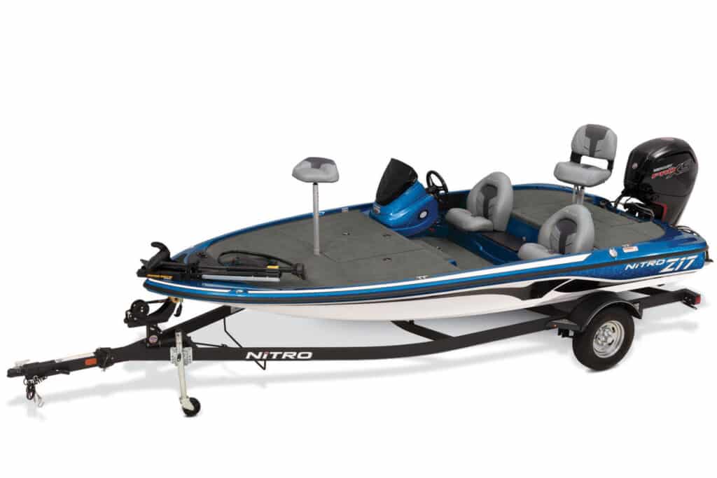 A view of the Nitro Z 17 Aluminum Bass Boat