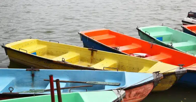 A view of some colorful boats x A view of some colorful boats x