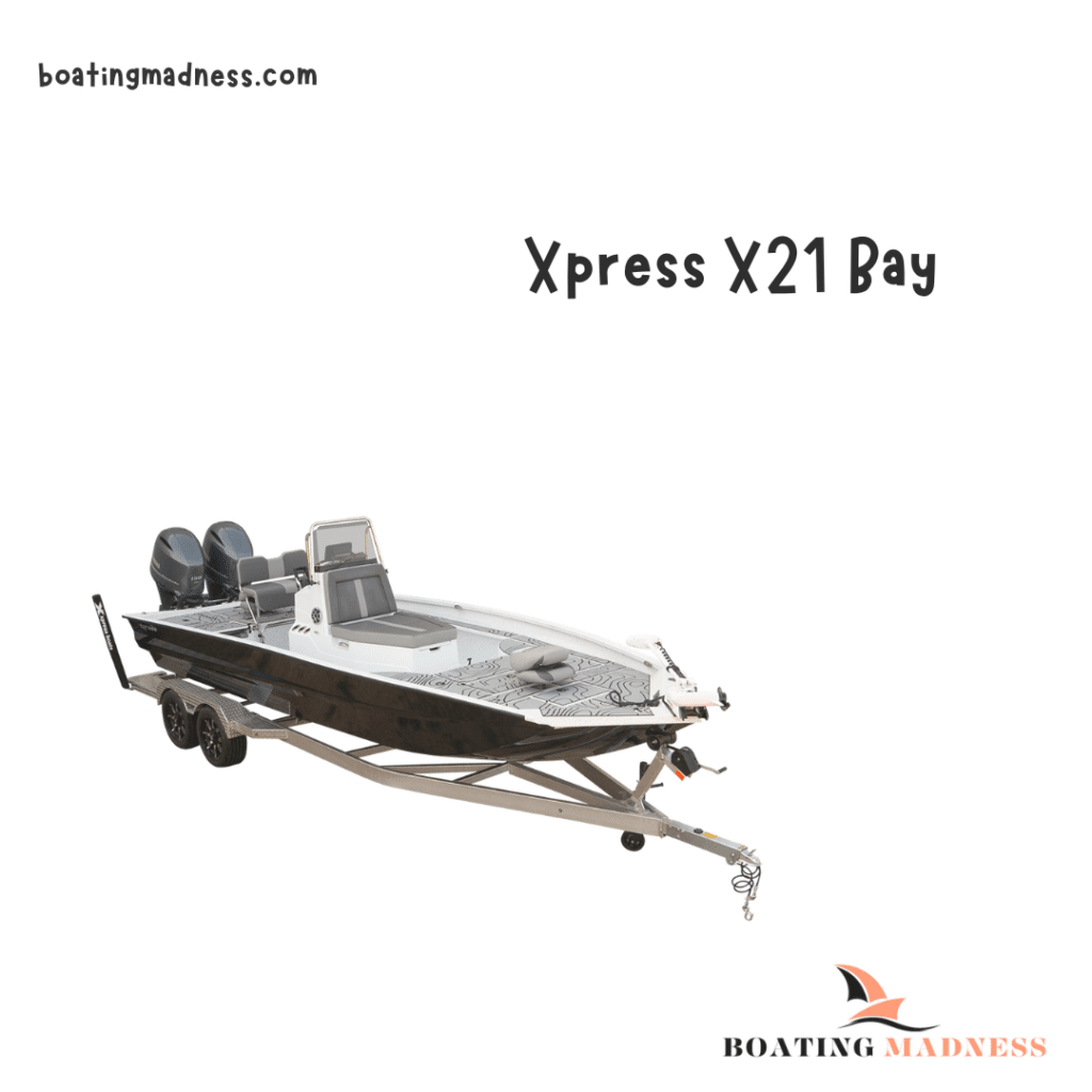 A vierw of the Xpress X Bay boat