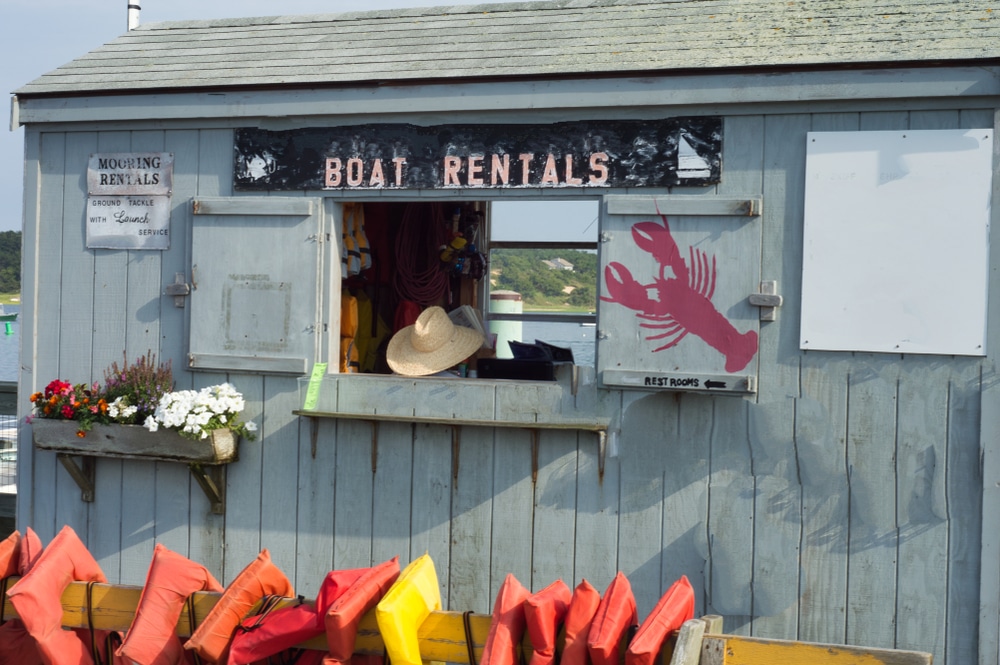 A view of a boat rental dock