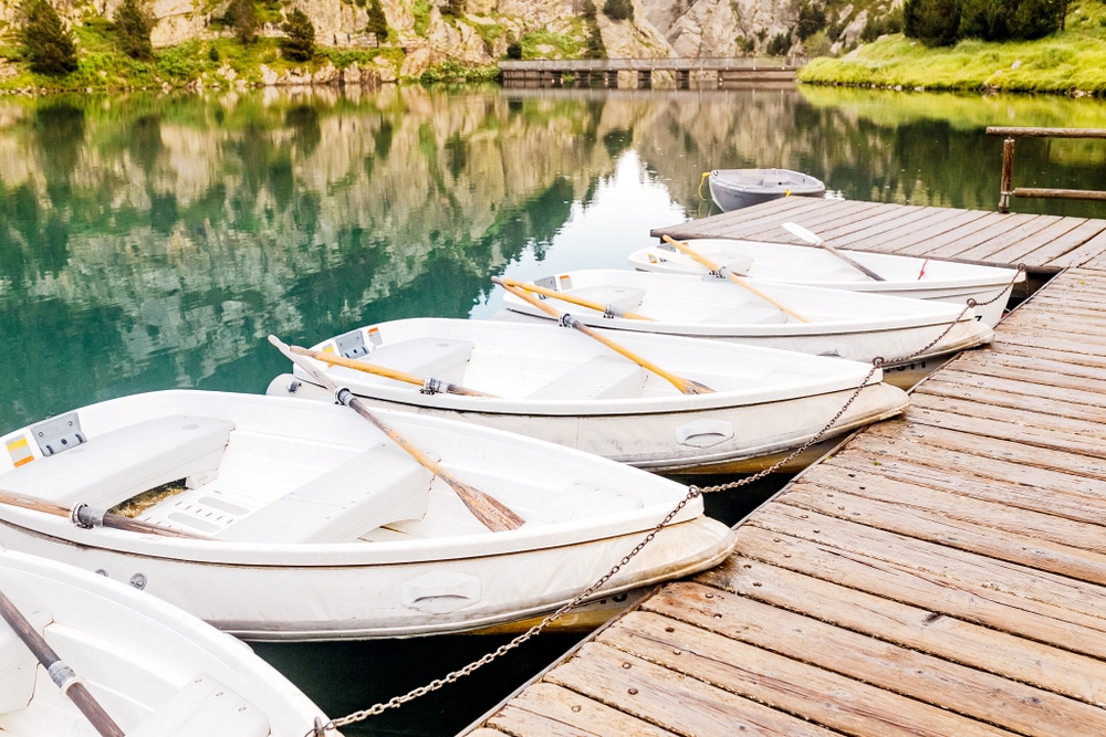 A view of boats on dock for rent